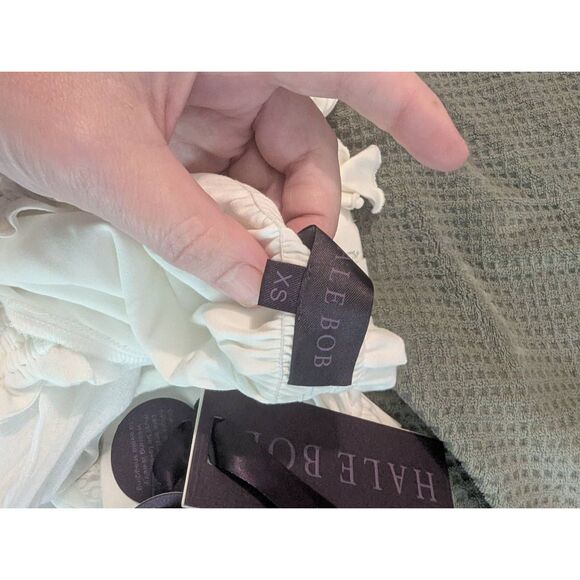 New Hale Bob Women's Size XS White Ivory Open Back Signature Mini Dress Silk - Picture 6 of 12